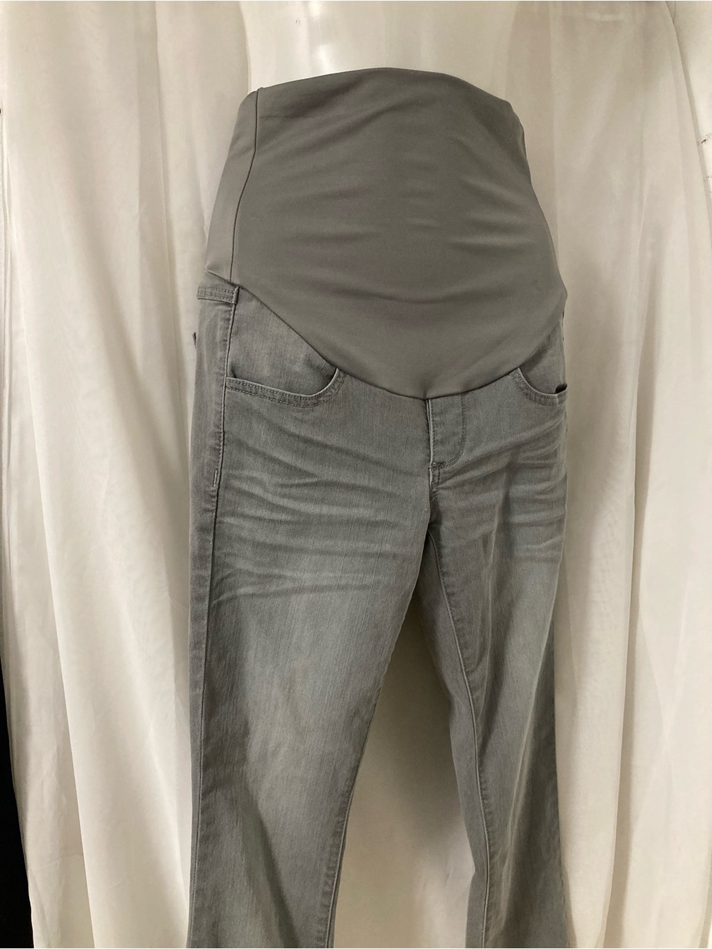 Insider Premium Denim Maternity Skinny Jeans - Grey Wash - XXS
